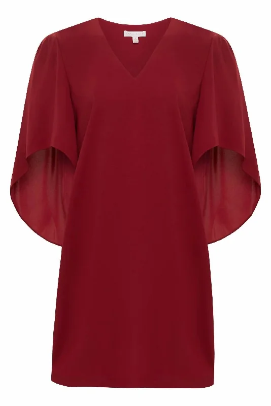 Meredith Dress In Crimson Fashion Sale