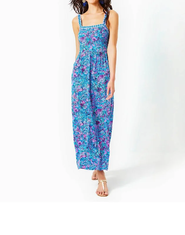 Mirasol Maxi Dress In Breakwater Blue - Shells N Bells Engineered Effortless Everyday Wear