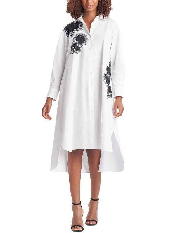 Natori Poplin Shirt Dress Lightweight Fabric