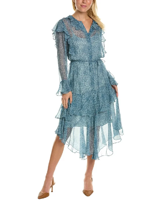 Rebecca Taylor Chiffon Silk Shirtdress Discover Now