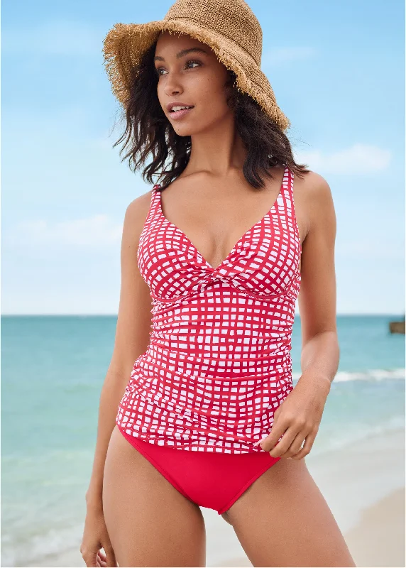 Underwire Twist Tankini - Checker Me Premium Quality Garments