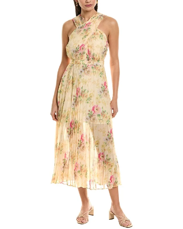 Ted Baker Cross Front Pleated Midi Dress Summer Essentials