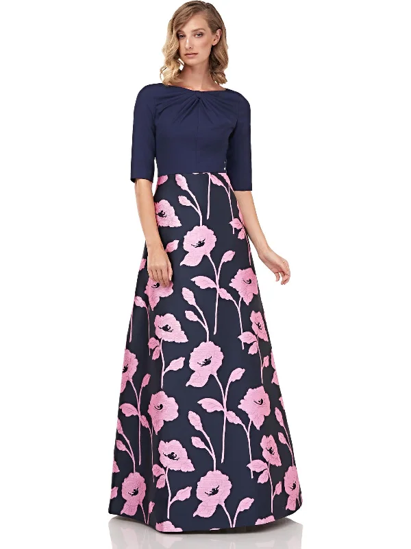 Teresa Womens Floral Maxi Evening Dress Big Discounts