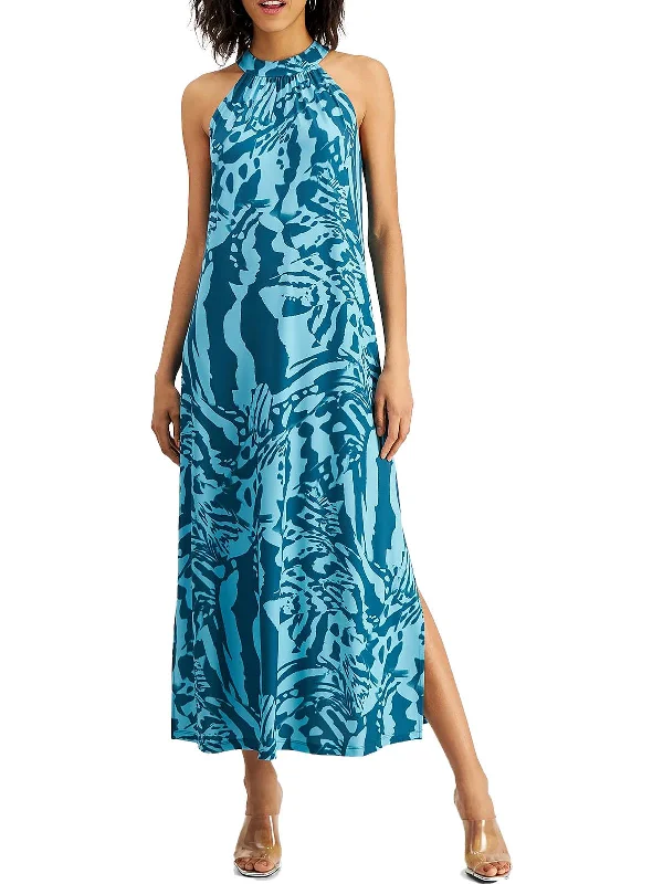 Womens Jersey Printed Midi Dress Chic Styles