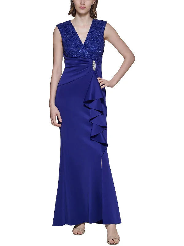 Womens Lace Sleeveless Evening Dress Exclusive Sale