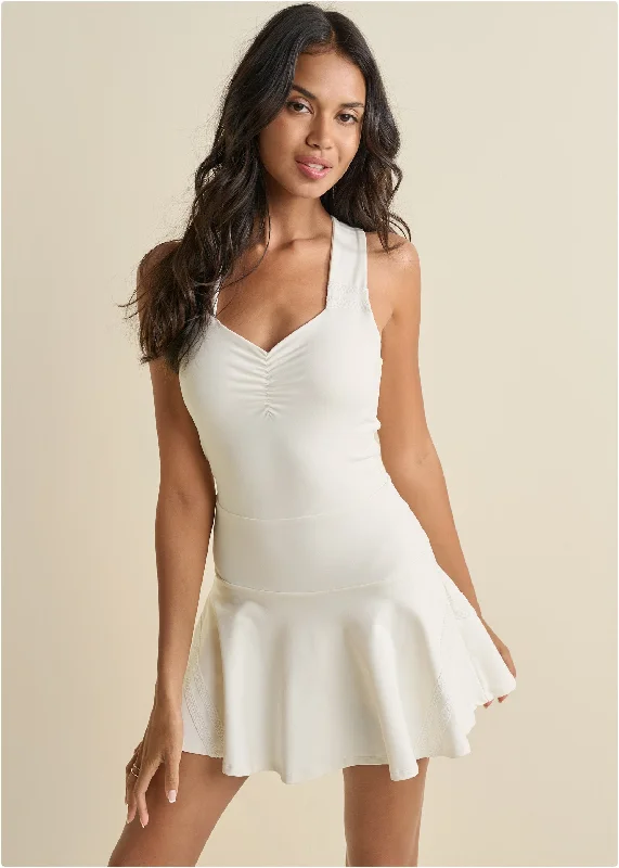 Lace Trim Tennis Dress  - Off White Fashion Sale